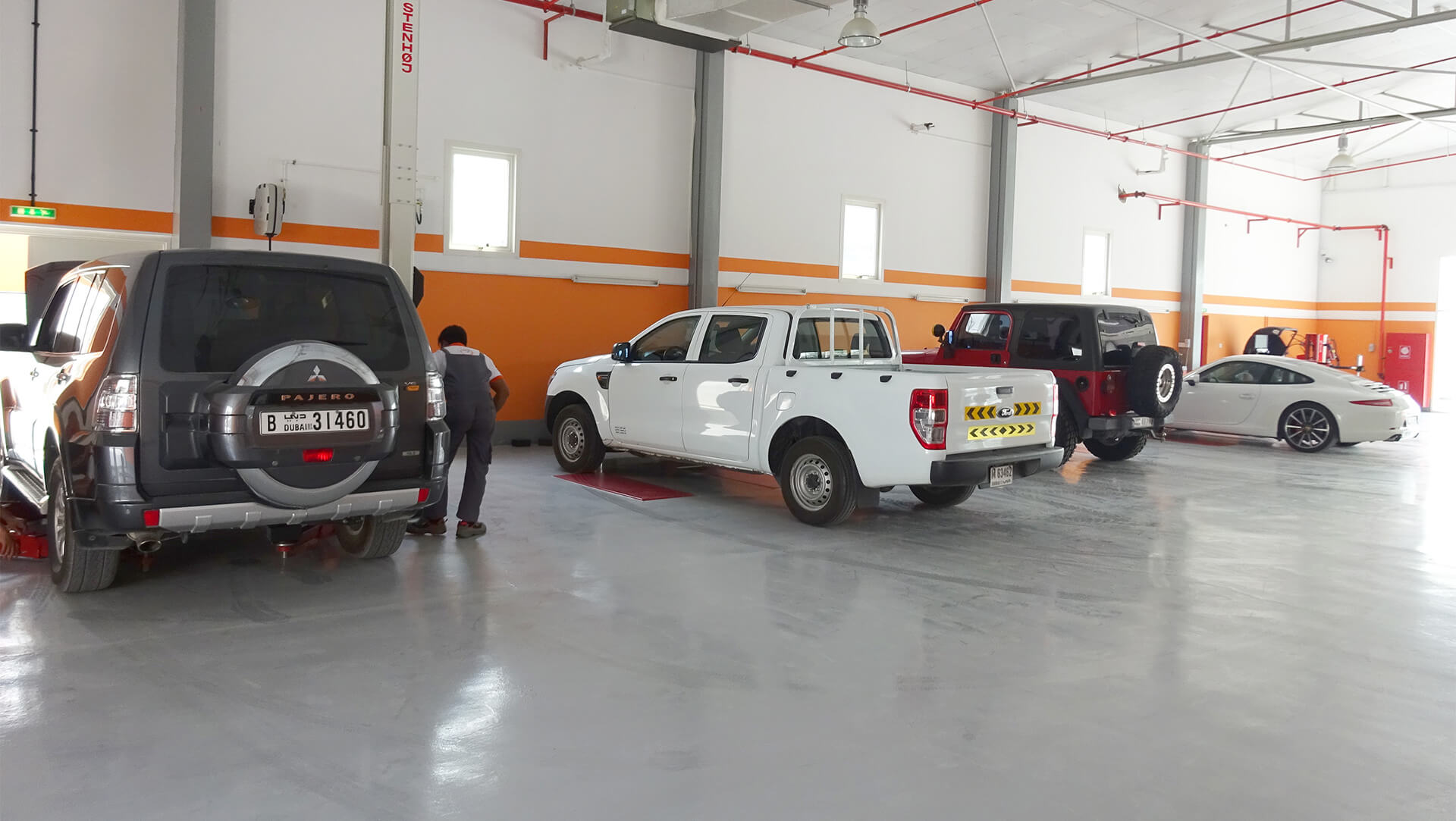 Mitsubishi Pajero at Orange Auto car garage services Dubai