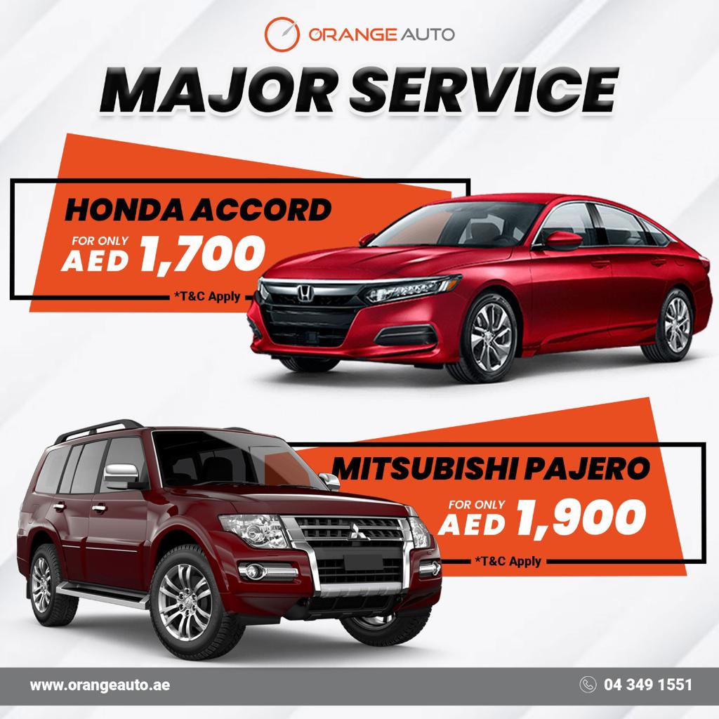 Major service promo - Honda Accord & Pajero