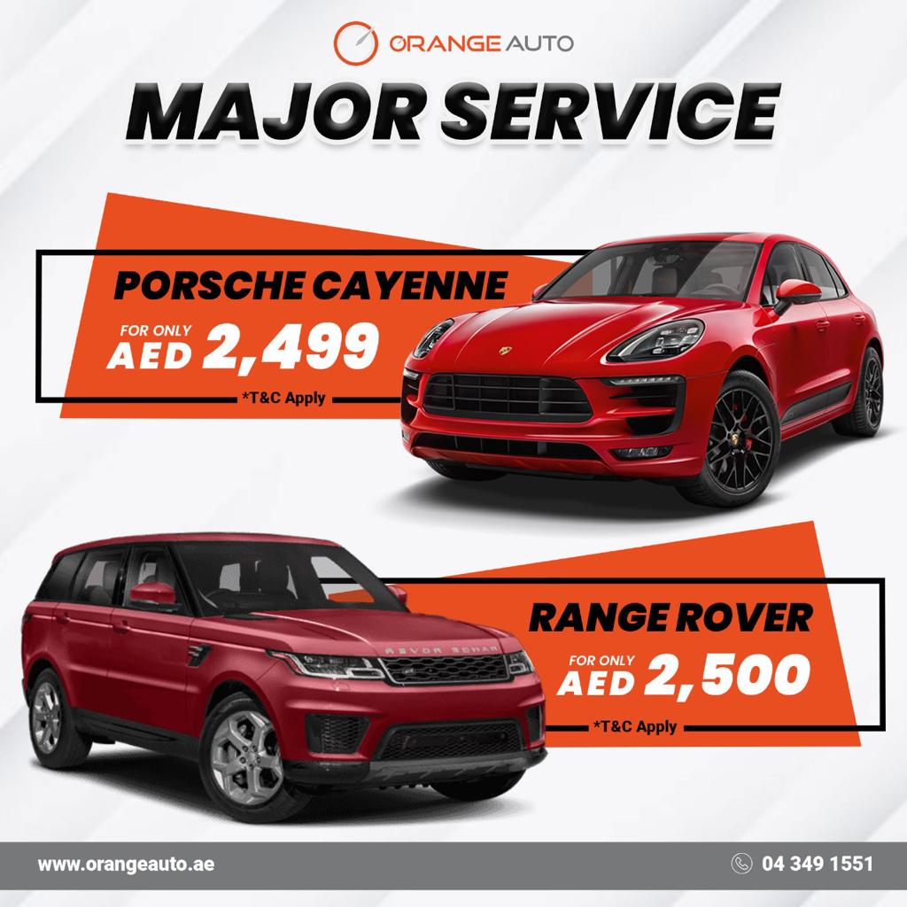 Major service promo - Porsche Cayenne & Range Rover