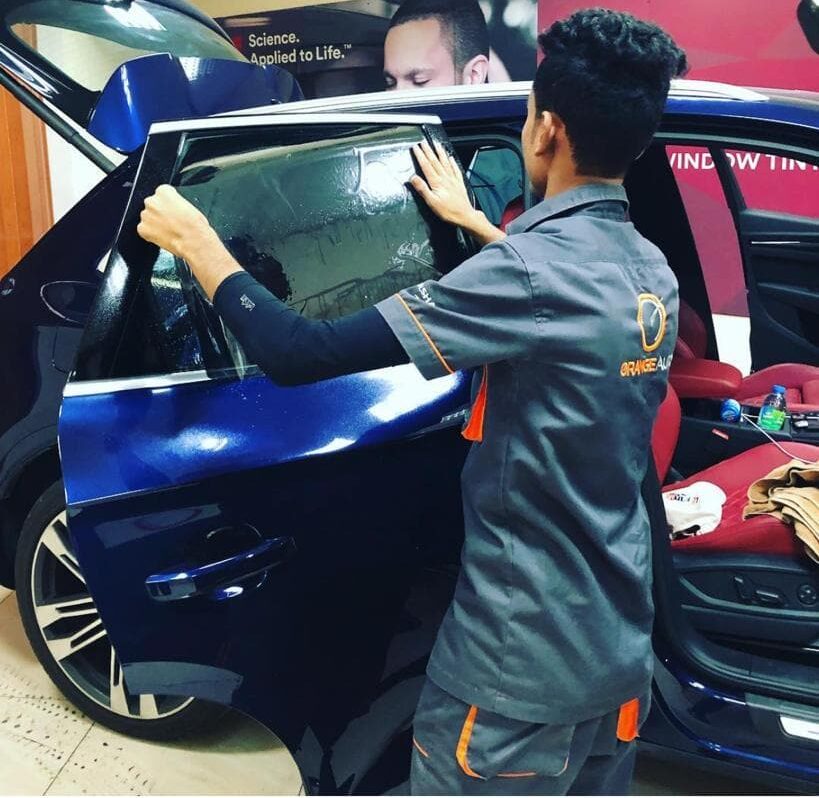 The process of tinting car with 3M window tint film