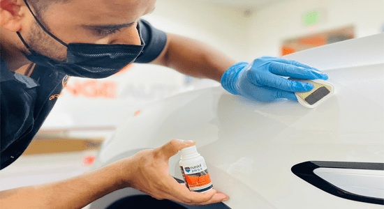 Ceramic car paint protection